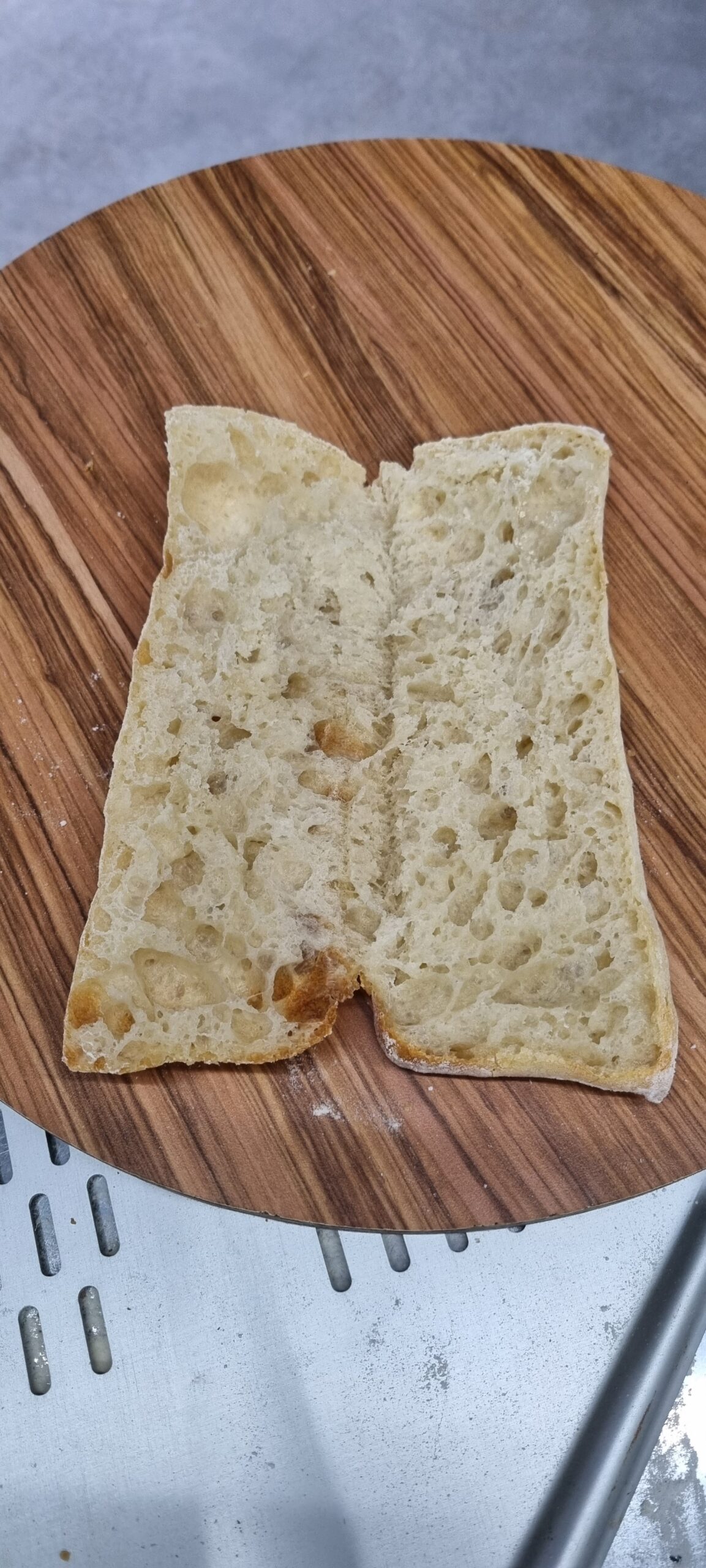 Ciabatta assada no forno de lastro Larroyd