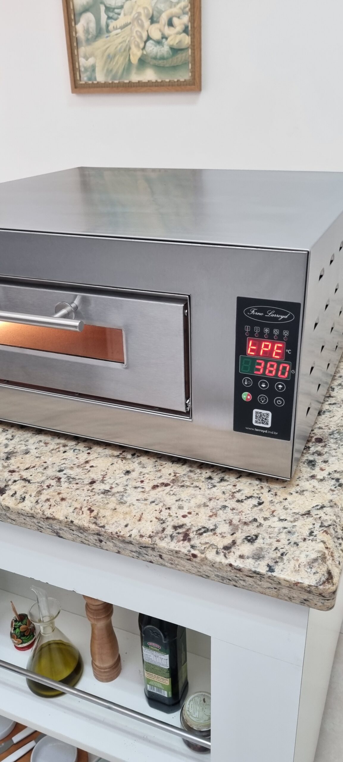 forno de pizza residencial Larroyd em operação