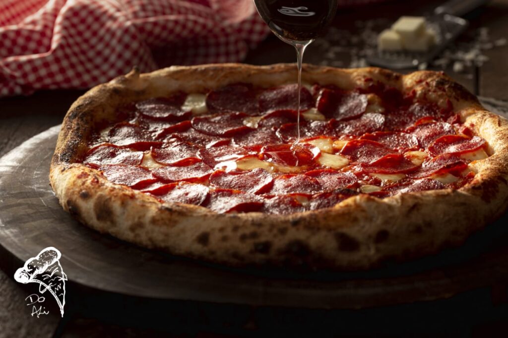 Pizza assada no forno elétrico Larroyd