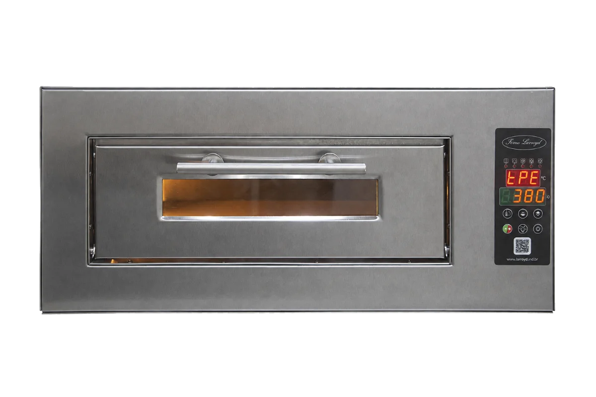 Forno Gourmet Larroyd visto de frente, porta fechada