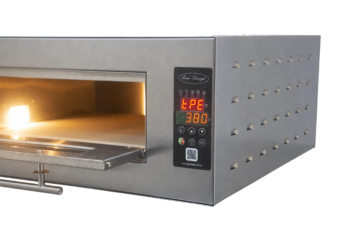 Detalhe do painel digital do Forno Gourmet Larroyd